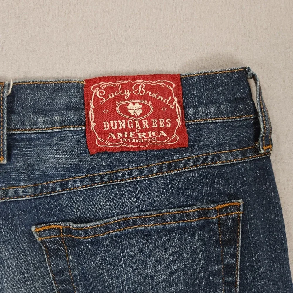Vintage Lucky Brand Jeans Mens 32x30 Blue Dungarees Classic Fit Y2K - Picture 12 of 14